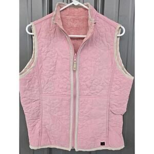Woolrich Women’s Medium Blush Pink Polyester & Faux Vest Reversible